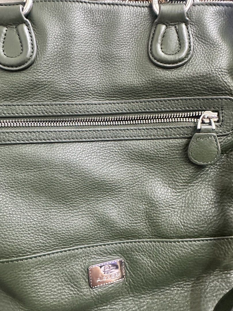 Aigner Leather Sling Bag, Green
