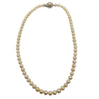 Akoya Pearl Necklace with Silver Clasp