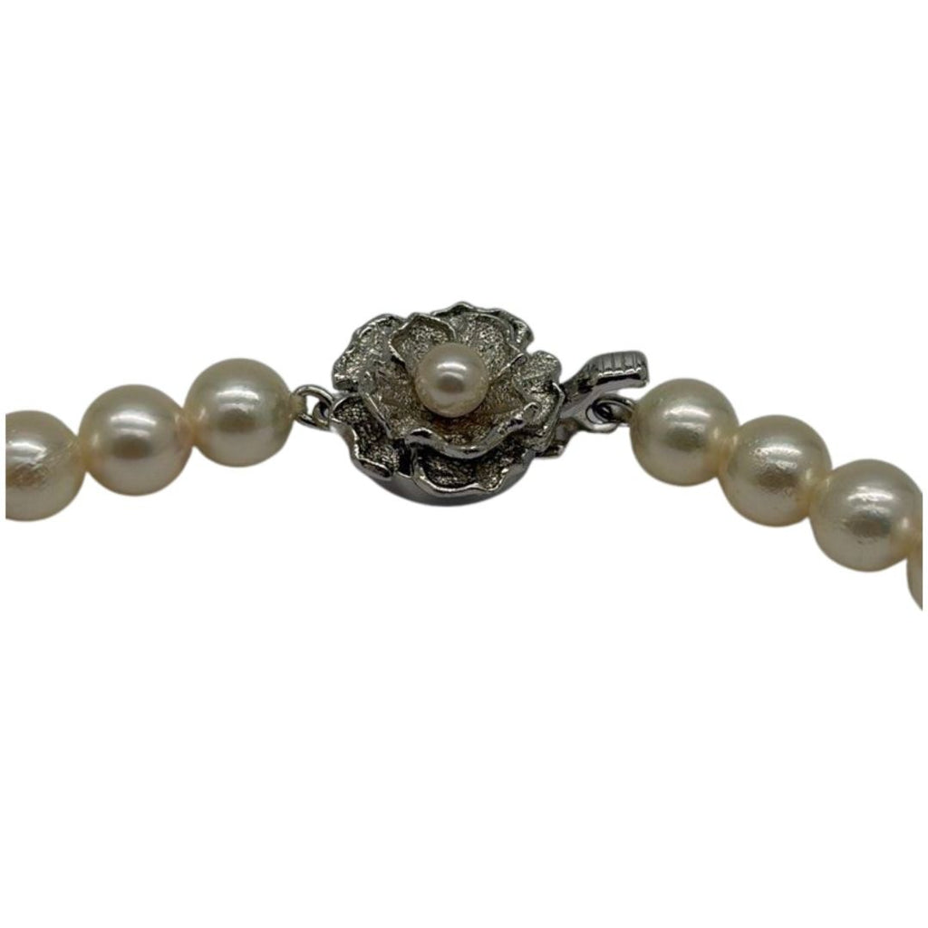 Akoya Pearl Necklace with Silver Clasp