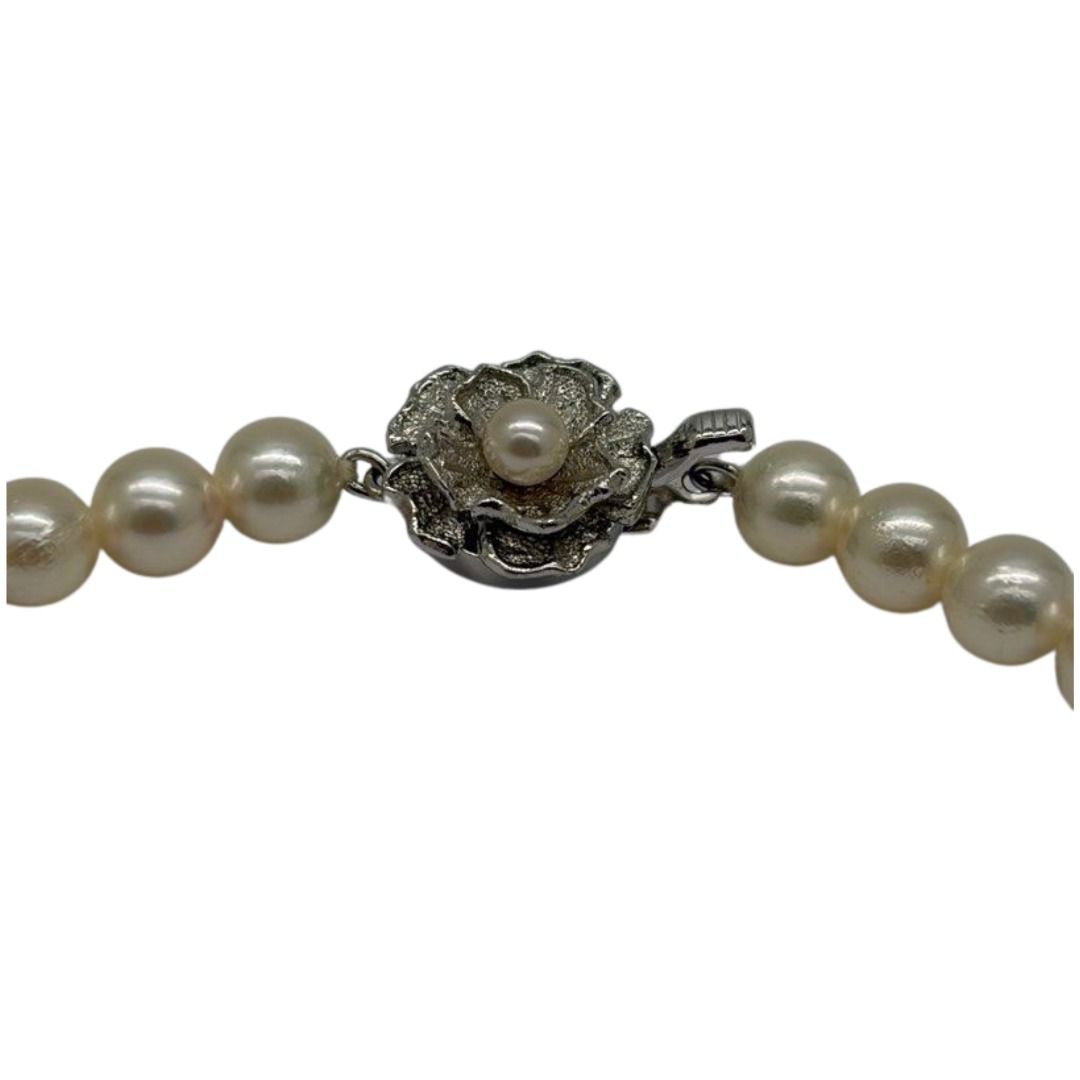 Akoya Pearl Necklace with Silver Clasp