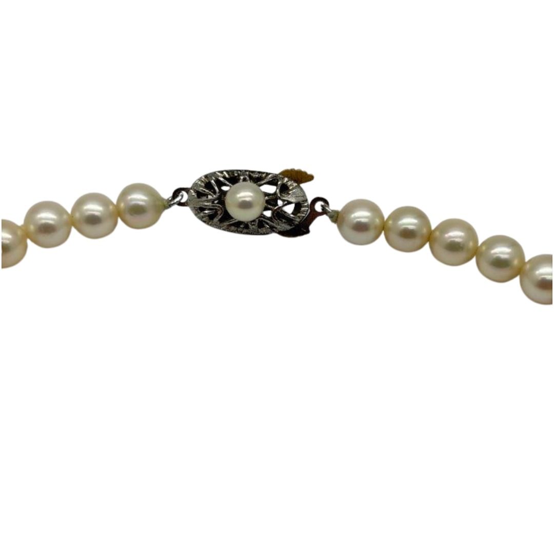 Akoya Pearl Necklace with Silver Clasp