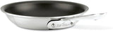 All-Clad D5 5-Ply Brushed Stainless Steel Fry Pan 8 Inch Induction Oven Broiler Safe 500F Pots and Pans, Cookware Silver