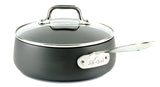 All-Clad E7852664 HA1 Hard Anodized Nonstick Dishwasher Safe PFOA Free Sauce Pan Cookware, Black, 2.5 Quart