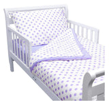 American Baby Company 100% Cotton Percale 4Piece Toddler Bedding Set, Lavender Dot, for Boys & Girls