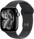 Apple Watch Series 11 GPS 42mm Jet Black Aluminium Case with Black Sport Band