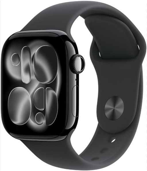 Apple Watch Series 11 GPS 42mm Jet Black Aluminium Case with Black Sport Band