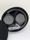 AudioTechnica ATHANC900BT QuietPoint Wireless Active Noise Cancellation Bluetooth OverEar Headphones Black