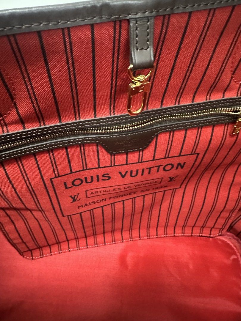 Louis Vuitton Neverfull GM Damier Ebene Tote Bag