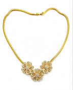 Avon Gold Tone  Floral Necklace