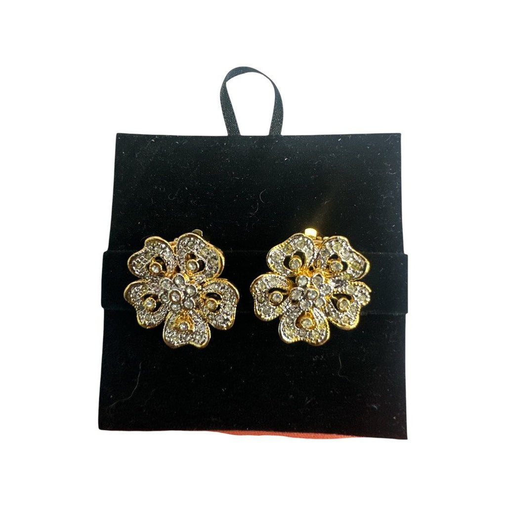 Avon Gold Tone  Floral Necklace & Earring