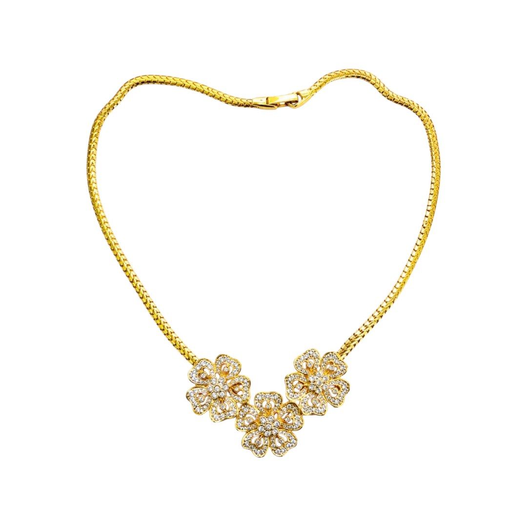 Avon Gold Tone  Floral Necklace & Earring Main image