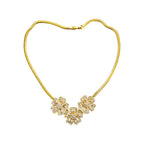 Avon Gold Tone  Floral Necklace & Earring