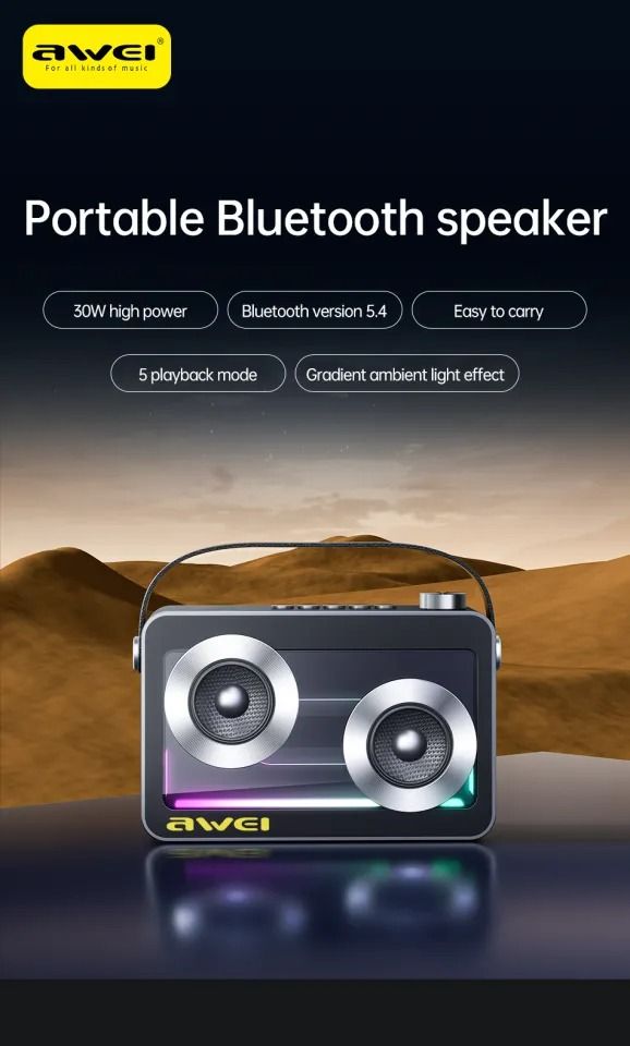 Awei KA11 30W Bluetooth 5.4 Transparent Speaker