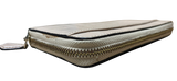 COACH Crocodile Leather Accordion Round Zip Long Wallet