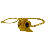 Gold Tone Metal Vintage Sapphire Initial R Tie Tack