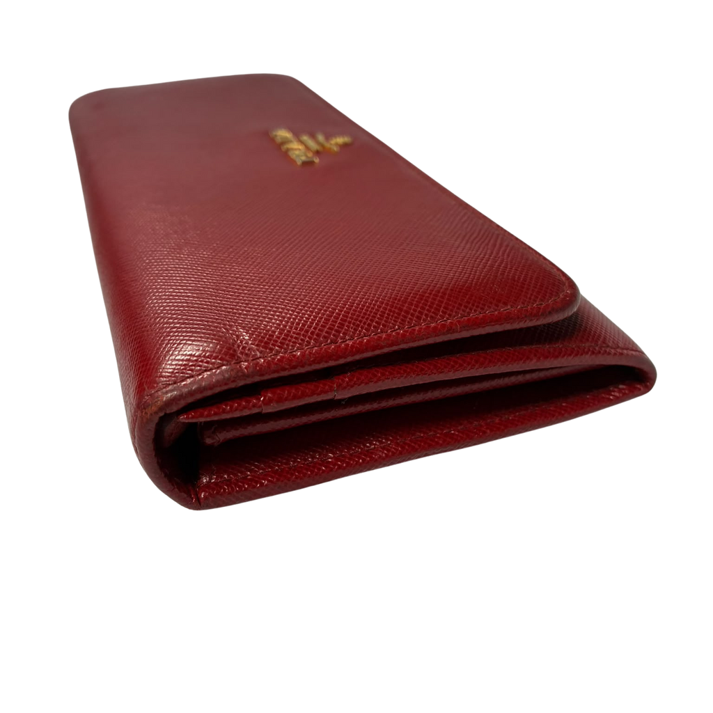 Prada 1MH132 Saffiano Leather Continental Flap Long Wallet