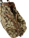 Coach Signature Canvas Snake Carryall Saddle