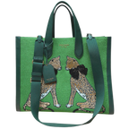 Kate Spade New York Manhattan Lady Leopard Large Tote Basil Green