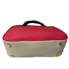 Paule Ka Two Tone Color Block Bowler Boston Satchel Bag