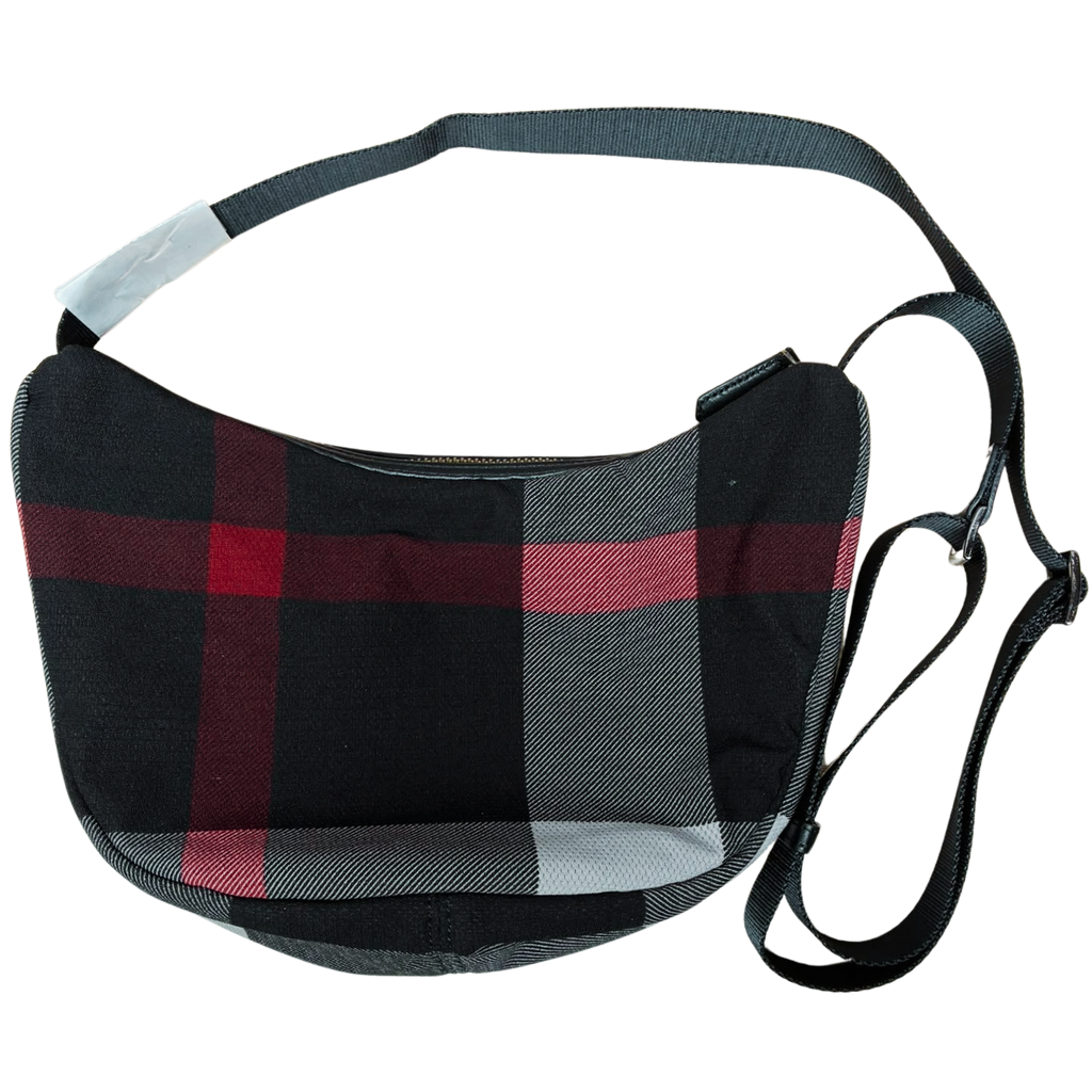 Black Label Crestbridge Nylon Check Shoulder Bag