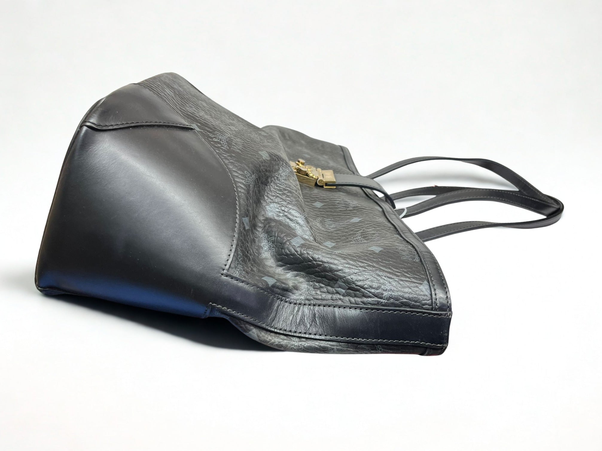 MCM Black Leather Tote S5036