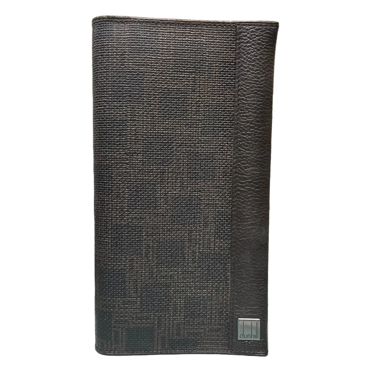 Dunhill D Eight (D8) Dark Brown Textured Leather Long Bifold Wallet