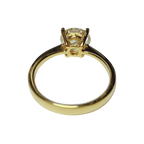 18K Yellow Gold Ladys Round Brilliant Cut Diamond Ring