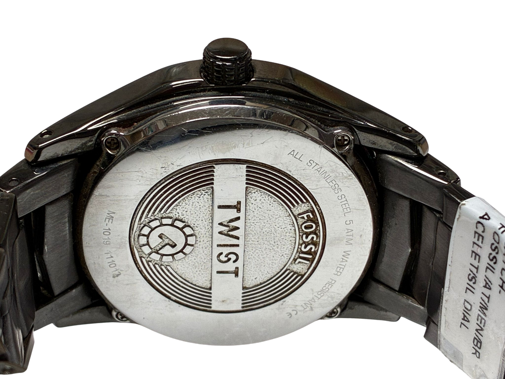 Fossil Twist Automatic Watch ME1019 Stainless Steel Anthracite GreyBand
