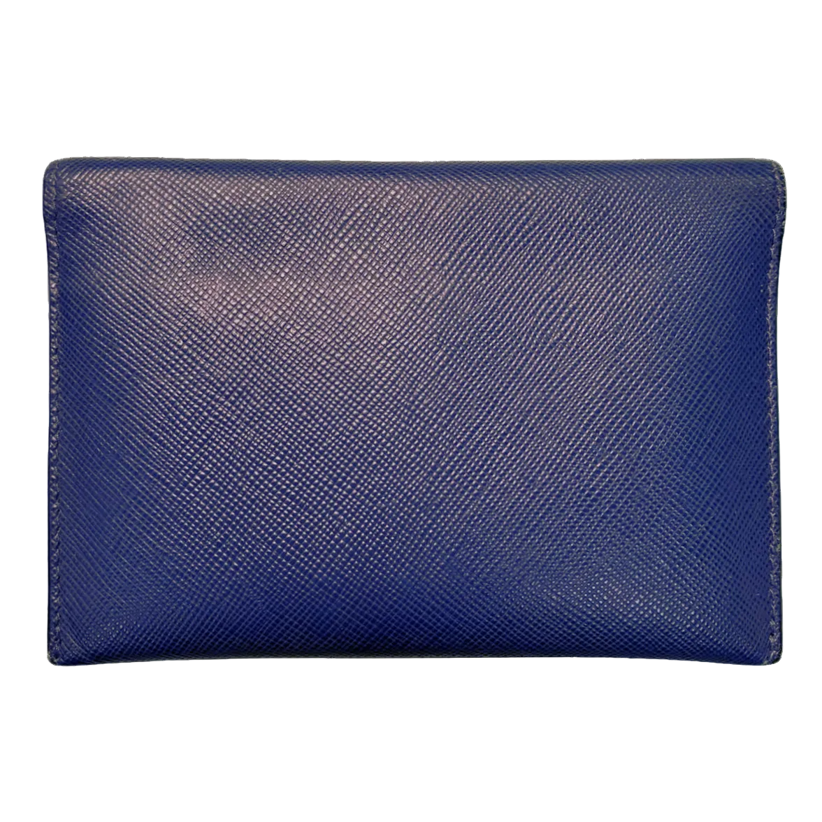Prada Saffiano Metal Leather Compact Wallet Royal Blue Secondary image