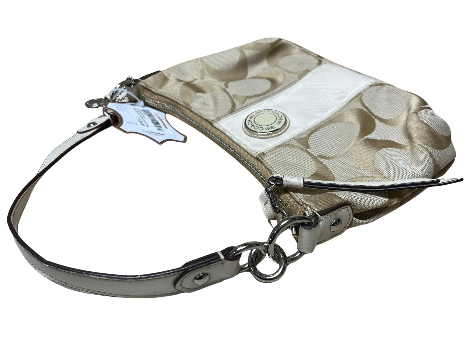 Coach Signature Stripe Demi Shoulder Bag  F19218