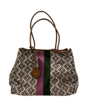 Kate Spade Flower Jacquard Stripe Everything Large Tote Bag Pink Multi