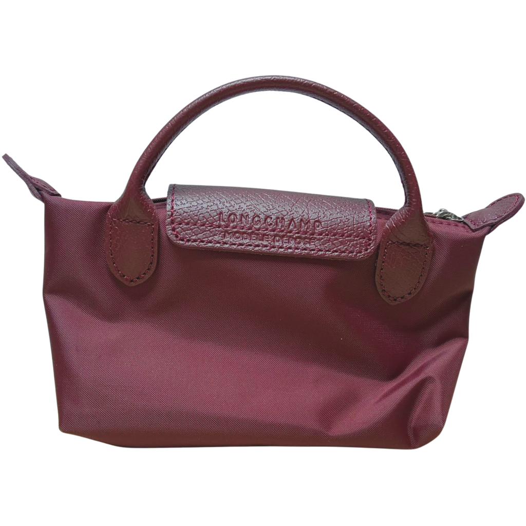 Longchamp Le Pliage One Pouch With Handle Burgundy