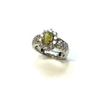 PT900 Chrysoberyl Cat's Eye & Diamond Ring