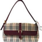 Burberry Nova Check Canvas Shoulder Bag