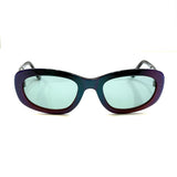 New Vintage Chanel, 5009 Iridescent Frame Blue Lense Sunglasses (Made In Italy)