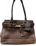 Coach Brown Leather Tote Bag Hampton Pebbled F06S 10213