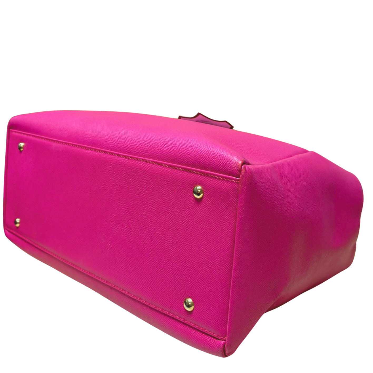 Samantha Thavasa Lady Azel Saffiano Leather Handbag Magenta Pink