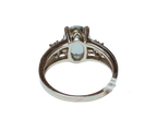 950 Platinum Aquamarine And Diamond Ring 6.9G Size 13