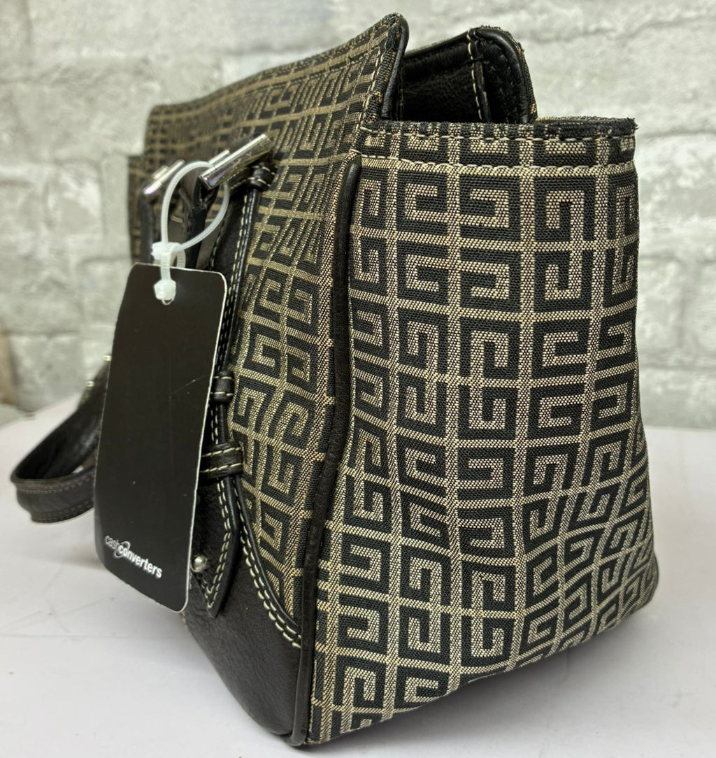 Vintage Givenchy 4G Monogram Canvas And Leather Handbag