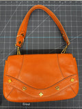 MCM Munchen F7268 Orange Leather Tote Bag