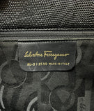 Salvatore Ferragamo Vara Bow Top Handle Tote Bag Black Leather.
