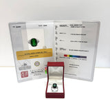 PT900 Green Tourmaline & Diamond Ladies Ring