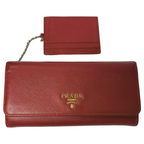 Prada 1MH132 Saffiano Leather Continental Flap Long Wallet