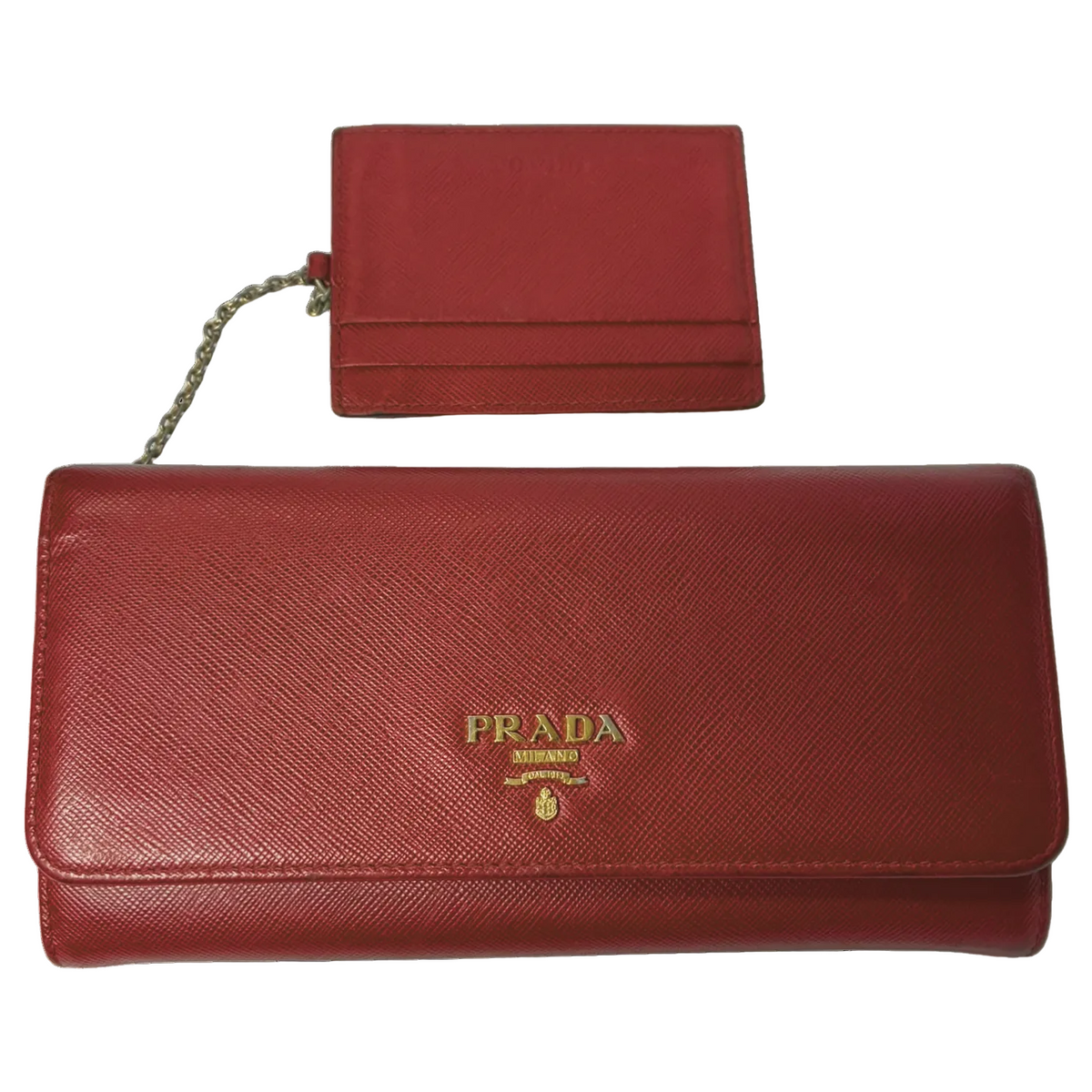 Prada 1MH132 Saffiano Leather Continental Flap Long Wallet