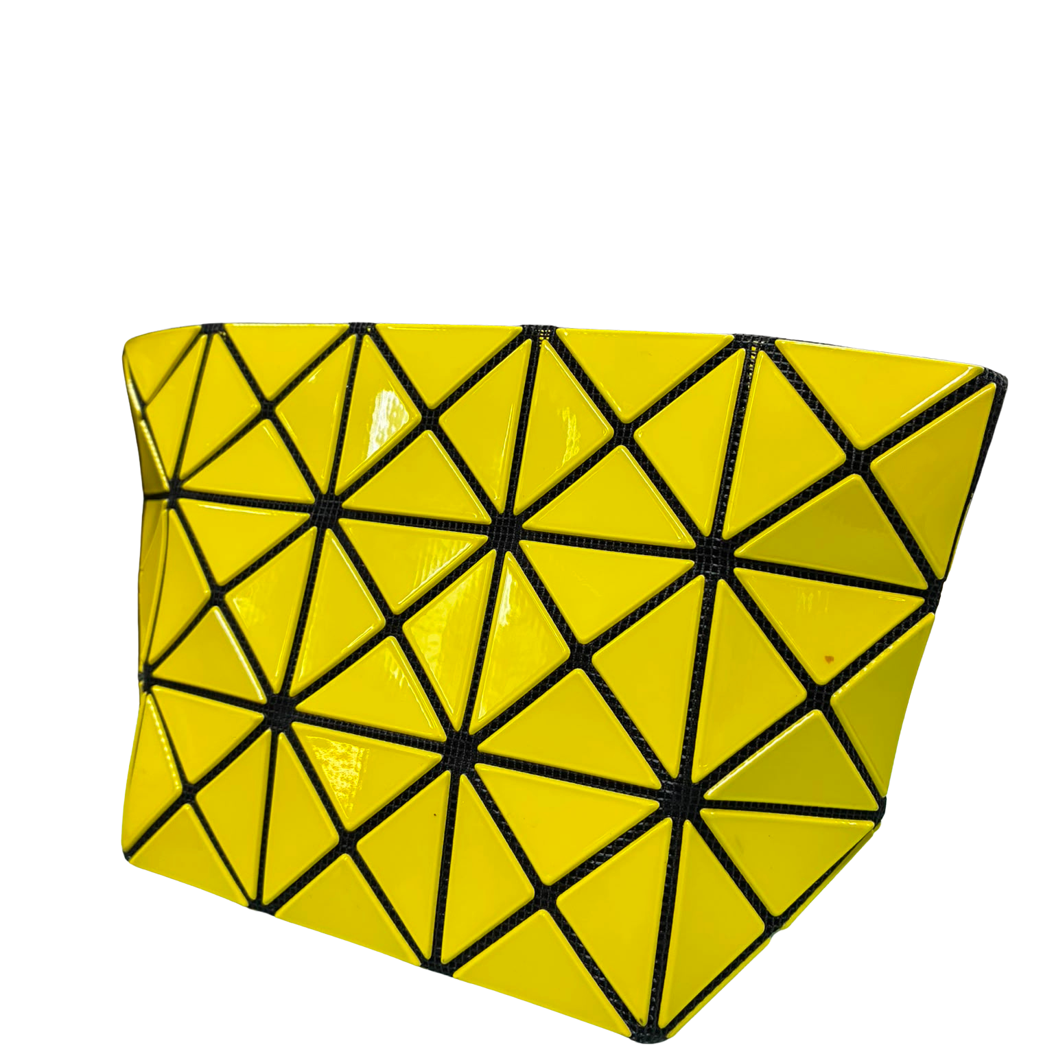 Bao Bao Issey Miyake Yellow Geometric PVC Clutch