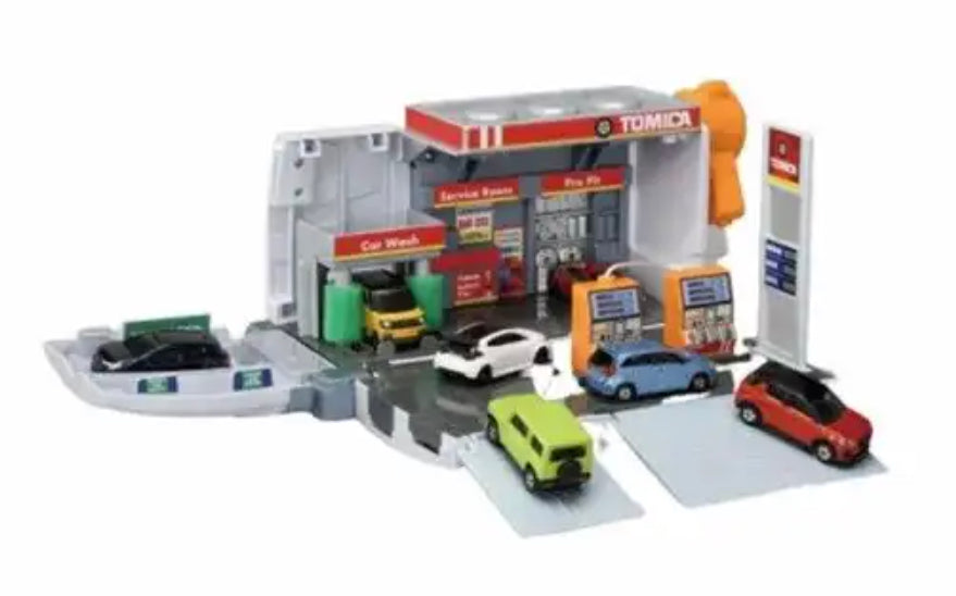 Takara Tomy Tomica Transform! Tank Truck Gas Station Vehicle Toy Secondary image