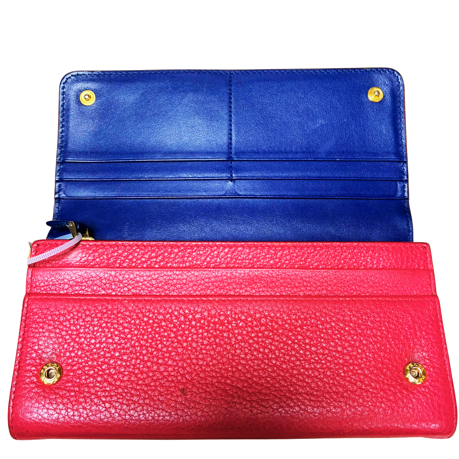 Prada Vitello Grain BiColor Continental Long Wallet Secondary image