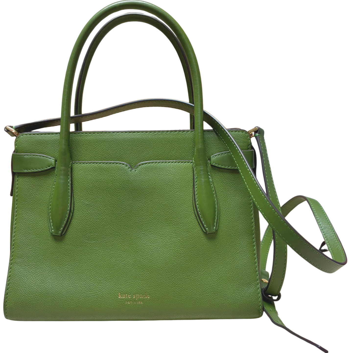 Kate Spade New York Toujours Medium Satchel Lichen Green Pebble Grain Leather