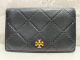 Tory Burch Georgia Slim Medium Wallet Black Leather