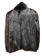 M&J Leather And Fur Black Mink Fur Coat Size 11